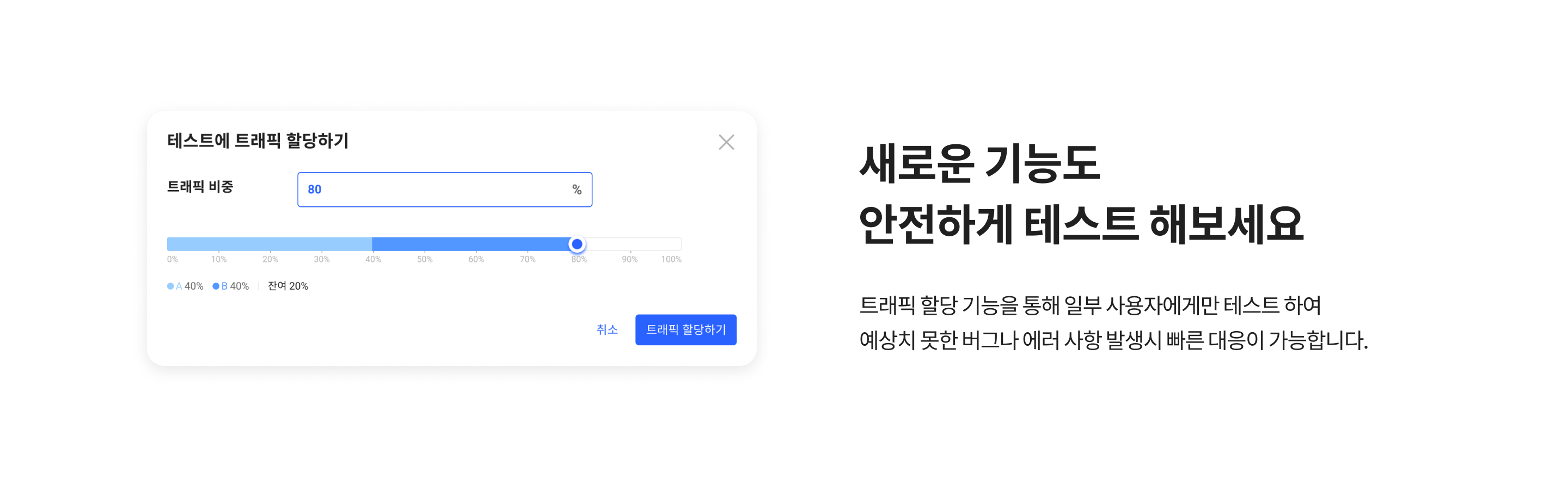 새로운 기능을 안전하게 테스트