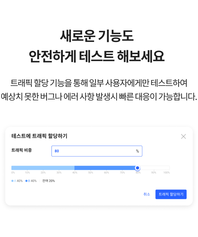 새로운 기능을 안전하게 테스트